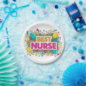 Kleurrijke Best Nurse Party Borden Papieren Bordje (Feest)