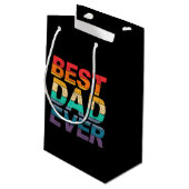 Kleurrijke beste vader ooit Vaderdag | Cadeautasje (Achterkant Gekanteld)
