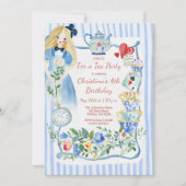 Kleurrijke betoverde Alice in Wonderland verjaarda Kaart (Voorkant)