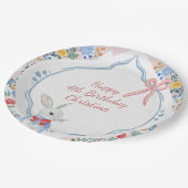 Kleurrijke betoverde Alice in Wonderland verjaarda Papieren Bordje (Gekanteld)