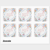 Kleurrijke betoverde Alice in Wonderland verjaarda Vierkante Sticker (Vel)