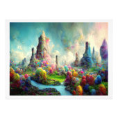 Kleurrijke betoverde Alien Fantasy Natuur Landscap Foto Afdruk (Voorkant)