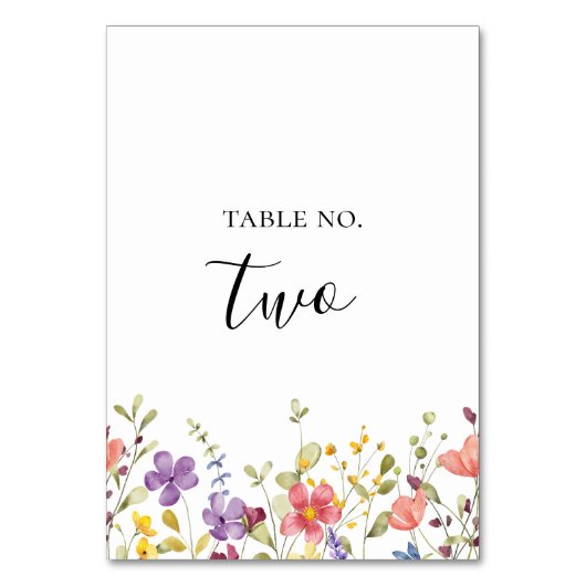 Kleurrijke betoverde charme wilde bloem bruiloft kaart (Achterkant)