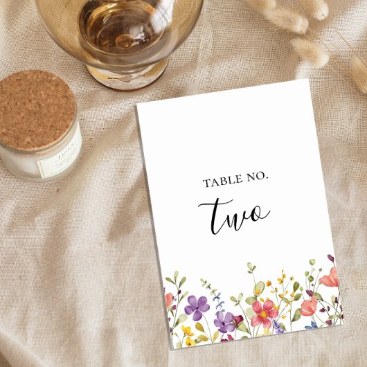 Kleurrijke betoverde charme wilde bloem bruiloft kaart