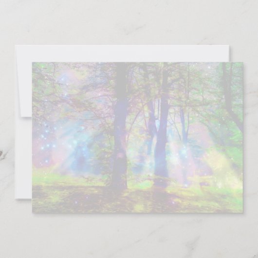 Kleurrijke betoverde Forest Rainbow Natuur Dank u Notitiekaartje (Achterkant)