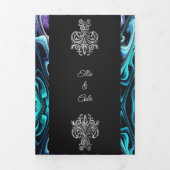 Kleurrijke betoverende bruiloft drieluik uitnodiging (Cover)