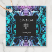 Kleurrijke betovering bedankjes labels (Voorkant)