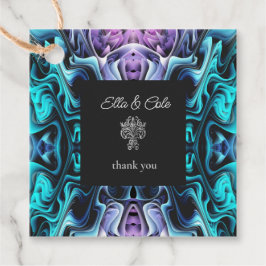 Kleurrijke betovering bedankjes labels