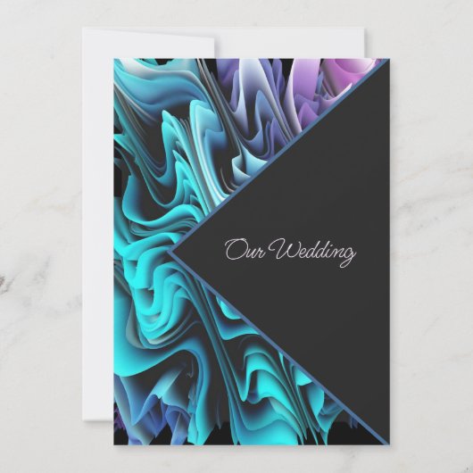 Kleurrijke betovering bruiloft uitnodiging (Achterkant)