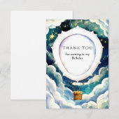 Kleurrijke betovering hete luchtballon verjaardag bedankkaart (Voorkant / Achterkant)