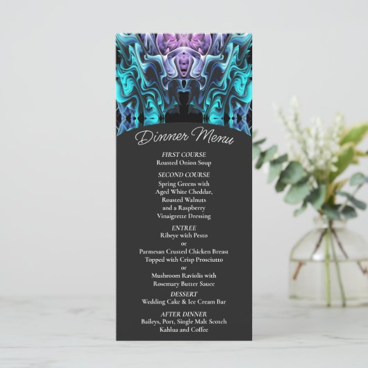 Kleurrijke betovering menu (Staand voorkant)