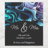 Kleurrijke betovering wijn etiket (Enkel label)