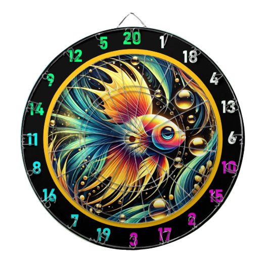 Kleurrijke Betta Dartboard Game Center Dartbord (Voorkant)