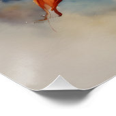 Kleurrijke Betta Fish no 2 Glanzend Poster (Hoek)