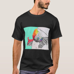 Kleurrijke Betta - Kleine Mixed Media Illustratie T-shirt
