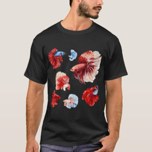 Kleurrijke Betta Vissen T-shirt