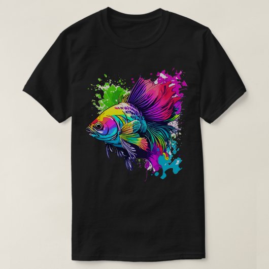 Kleurrijke bettavis t-shirt (Design voorkant)