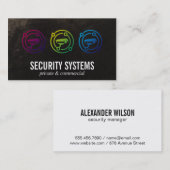 Kleurrijke beveiligingscamera's Logo Visitekaartje (Voorkant / Achterkant)