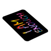 Kleurrijke bevestiging "Ik ben genoeg" op zwart bv Magneet (Rechterzijde)