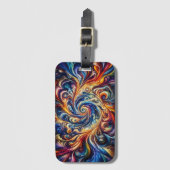Kleurrijke beweging Abstracte kunst Bagagelabel (Voorkant (verticaal))