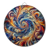 Kleurrijke beweging Abstracte kunst Dartbord (Voorkant)