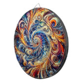 Kleurrijke beweging Abstracte kunst Dartbord (Voorkant Rechts)