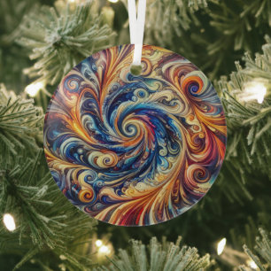Kleurrijke beweging Abstracte kunst Glas Ornament