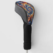 Kleurrijke beweging Abstracte kunst Golfheadcover (Schuin)