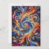 Kleurrijke beweging Abstracte kunst Kaart (Voorkant)