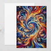 Kleurrijke beweging Abstracte kunst Kaart (Voorkant / Achterkant)