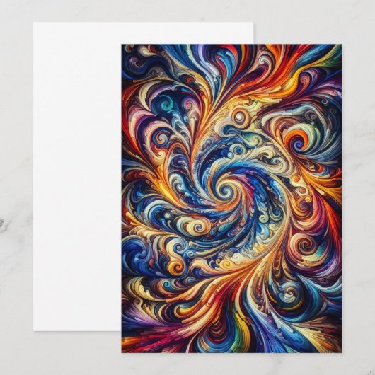 Kleurrijke beweging Abstracte kunst Kaart (Voorkant / Achterkant)