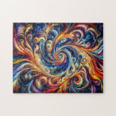 Kleurrijke beweging Abstracte kunst Legpuzzel (Horizontaal)