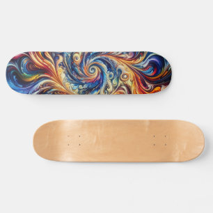 Kleurrijke beweging Abstracte kunst Persoonlijk Skateboard