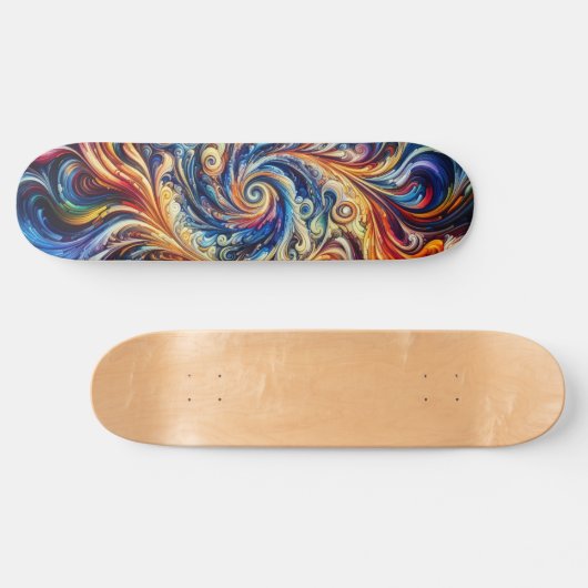 Kleurrijke beweging Abstracte kunst Persoonlijk Skateboard (Horizontaal)