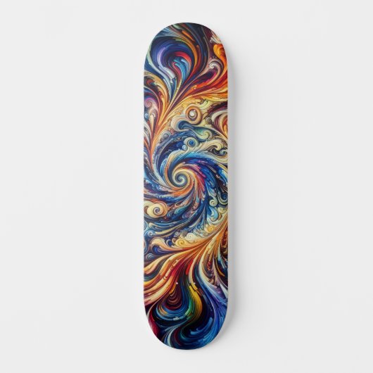 Kleurrijke beweging Abstracte kunst Persoonlijk Skateboard (Voorkant)