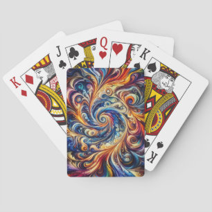 Kleurrijke beweging Abstracte kunst Pokerkaarten