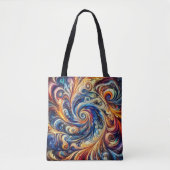 Kleurrijke beweging Abstracte kunst Tote Bag (Voorkant)