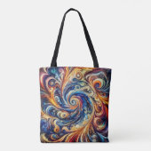 Kleurrijke beweging Abstracte kunst Tote Bag (Achterkant)