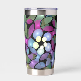 Kleurrijke bewegingen Abstract opvallende fractale Geïsoleerde Drinkbeker