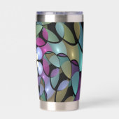 Kleurrijke bewegingen Abstract opvallende fractale Geïsoleerde Drinkbeker (Achterkant)