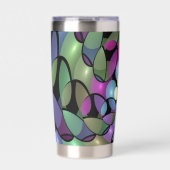 Kleurrijke bewegingen Abstract opvallende fractale Geïsoleerde Drinkbeker (Voorkant)