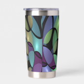 Kleurrijke bewegingen Abstract opvallende fractale Geïsoleerde Drinkbeker (Rechts)