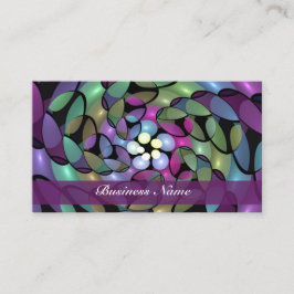 Kleurrijke bewegingen Abstract opvallende fractale Visitekaartje