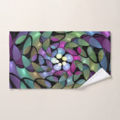 Kleurrijke Bewegingen Abstracte Trippy Fractal Art Bad Handdoek (Handdoek)