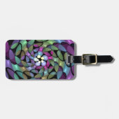 Kleurrijke Bewegingen Abstracte Trippy Fractal Art Bagagelabel (Voorkant horizontaal)