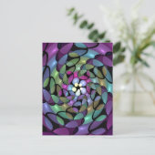 Kleurrijke Bewegingen Abstracte Trippy Fractal Art Briefkaart (Staand voorkant)