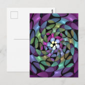 Kleurrijke Bewegingen Abstracte Trippy Fractal Art Briefkaart (Voorkant / Achterkant)