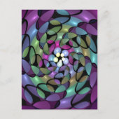 Kleurrijke Bewegingen Abstracte Trippy Fractal Art Briefkaart (Voorkant)