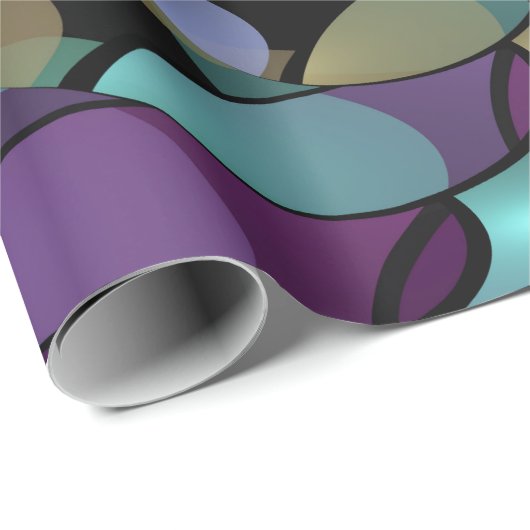 Kleurrijke Bewegingen Abstracte Trippy Fractal Art Cadeaupapier (Rol Hoek)