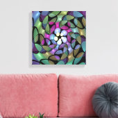 Kleurrijke Bewegingen Abstracte Trippy Fractal Art Canvas Afdruk (Insitu (Woonkamer))